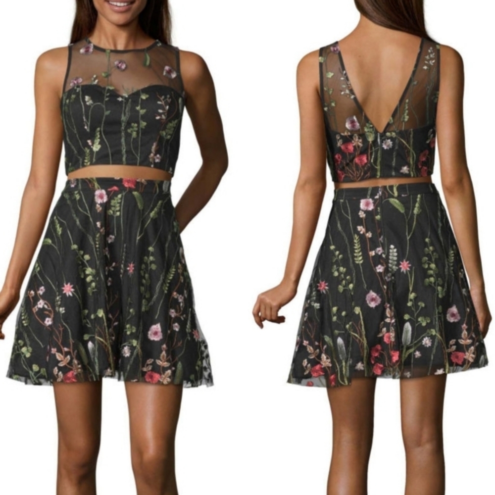 MY MICHELLE | jr's sleeveless embroidered crop top